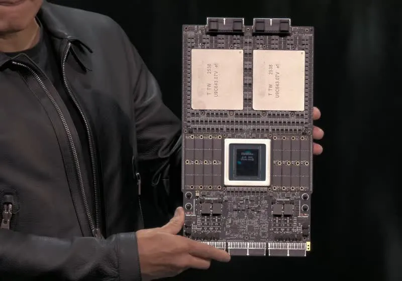 Nvidia Vera datacenter processor mounted on a test motherboard