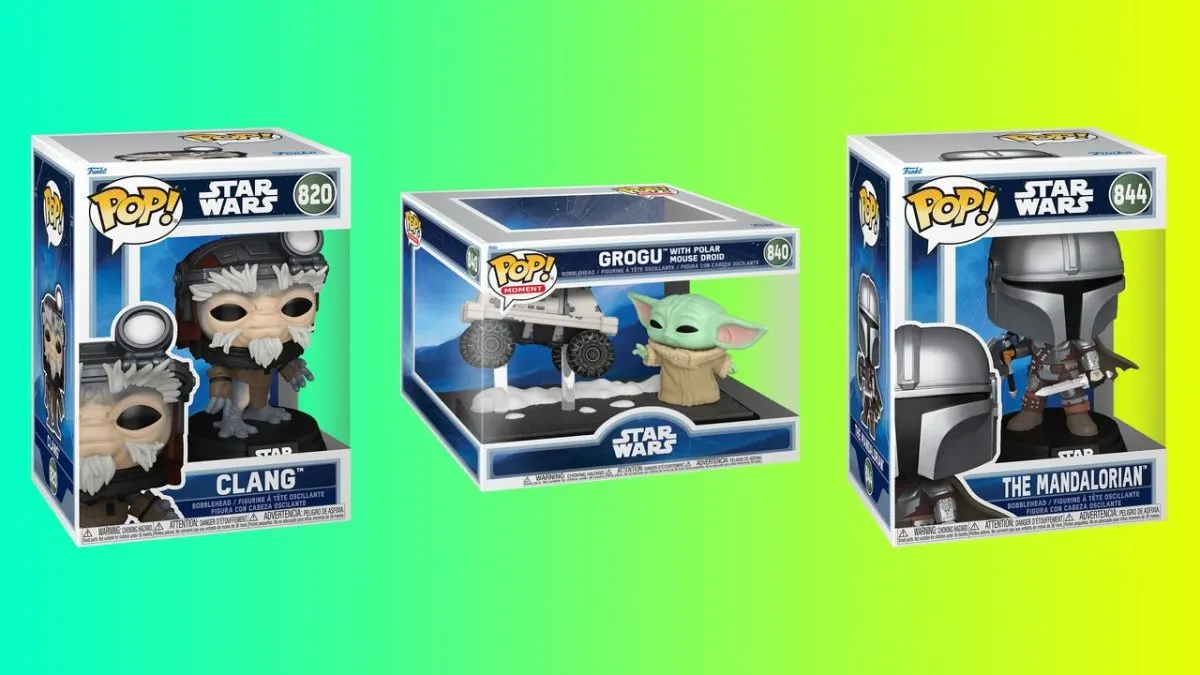 Funko POP vinyl figures and Mystery Minis featuring The Mandalorian and Grogu