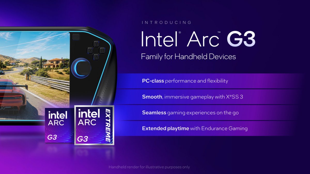 The Intel Arc G3 CPU family features the Arc B390 integrated graphics processor for handheld gaming PCs.