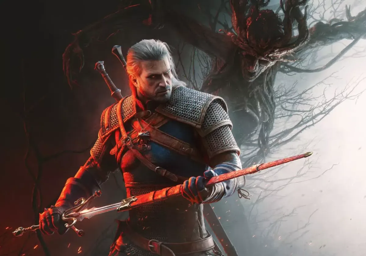 Promotional artwork for the third Witcher 3 expansion alongside updated minimum system requirements.