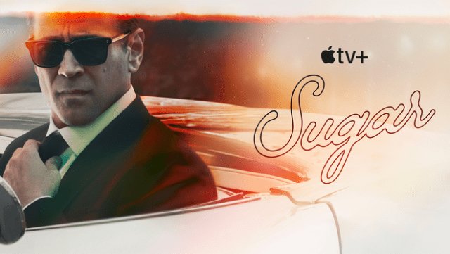 Promotional poster for the second season of the detective series Sugar announcing the June 19 premiere date.