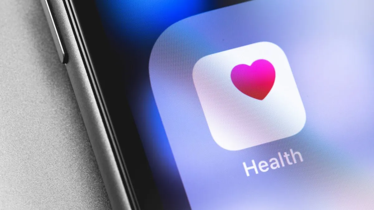 Graphic illustrating Apple's delayed AI health coach feature and biometric analysis integration