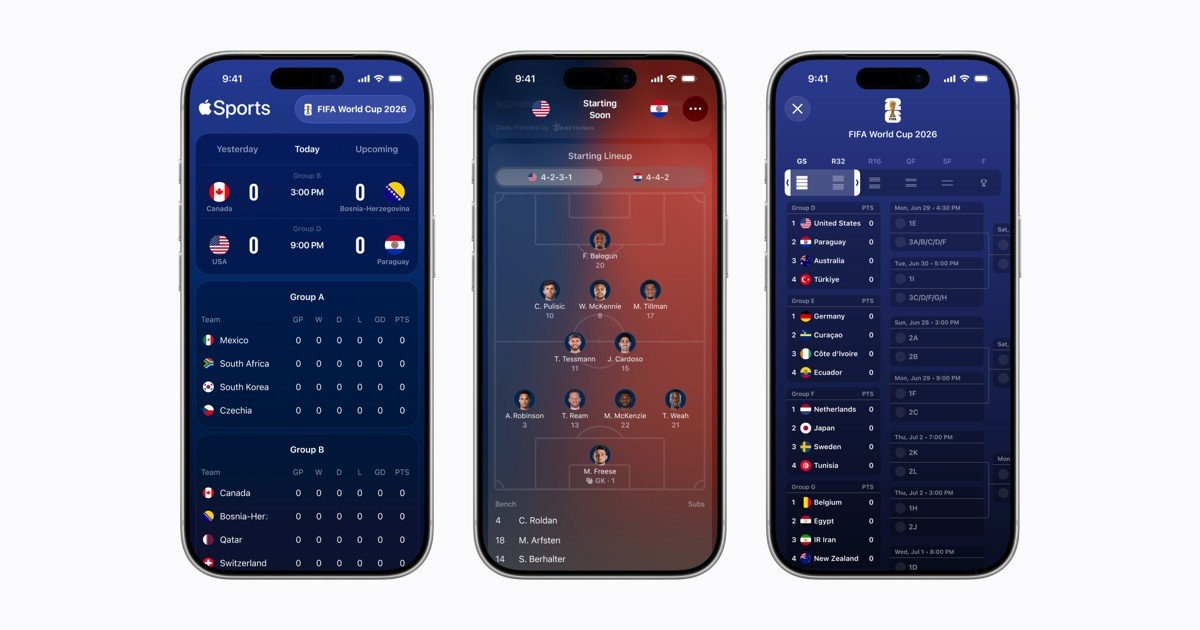 Apple Sports Reaches 170 Markets Ahead of World Cup 2026