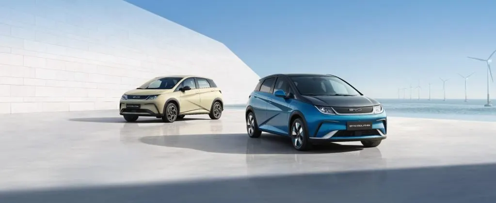 BYD vehicles are staged for export to support updated annual shipment targets.