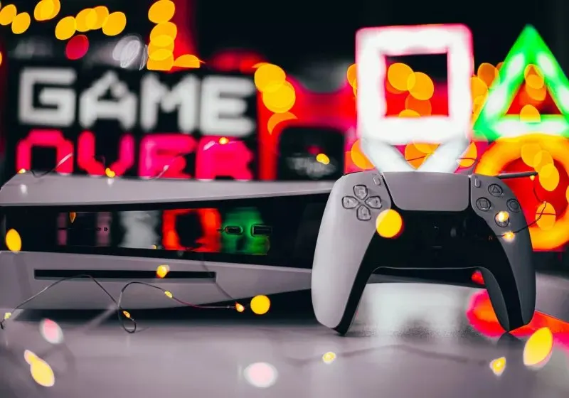 PlayStation logo and controller representing Sony's shift to exclusive single-player console releases.