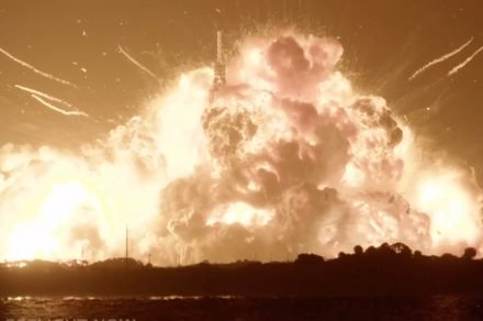 The Blue Origin New Glenn rocket exploded during a static fire test at Launch Complex 36 in Florida.