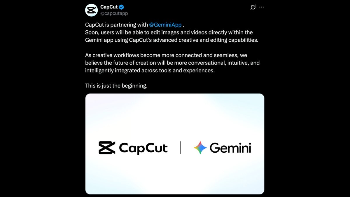 CapCut is partnering with Gemini to let you edit videos without editing videos