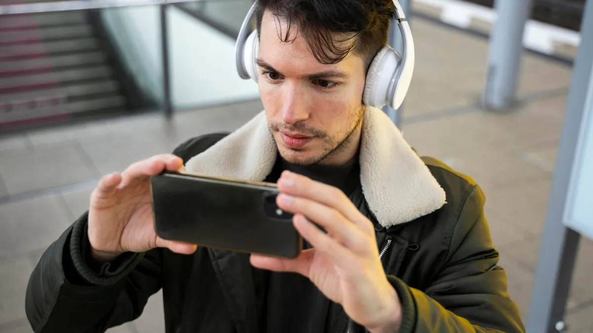 Close up of a smartphone screen displaying an online game interface