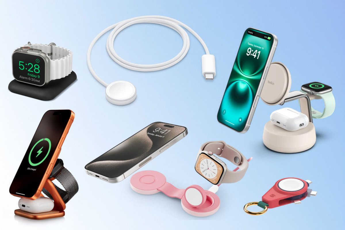 Apple Watch charging stand with magnetic connector