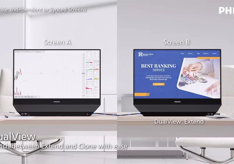 Philips made a monitor with screens on both sides, and it's actually kind of brilliant