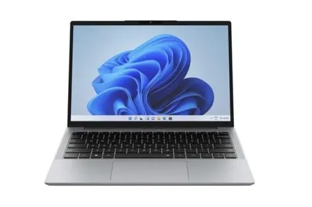 The Chuwi UniBook fourteen-inch Windows laptop displays its connectivity ports and compact build.