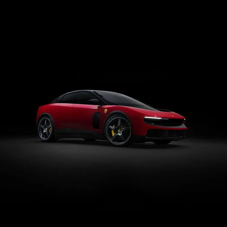 The Ferrari Luce electric vehicle exterior design was unveiled by former Apple executive Jony Ive.