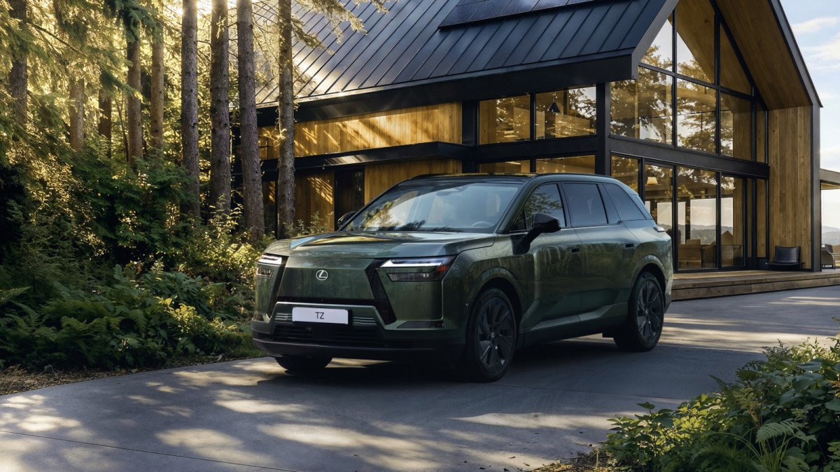The Lexus TZ three-row electric SUV features its e-TNGA platform design and acoustic cabin insulation.