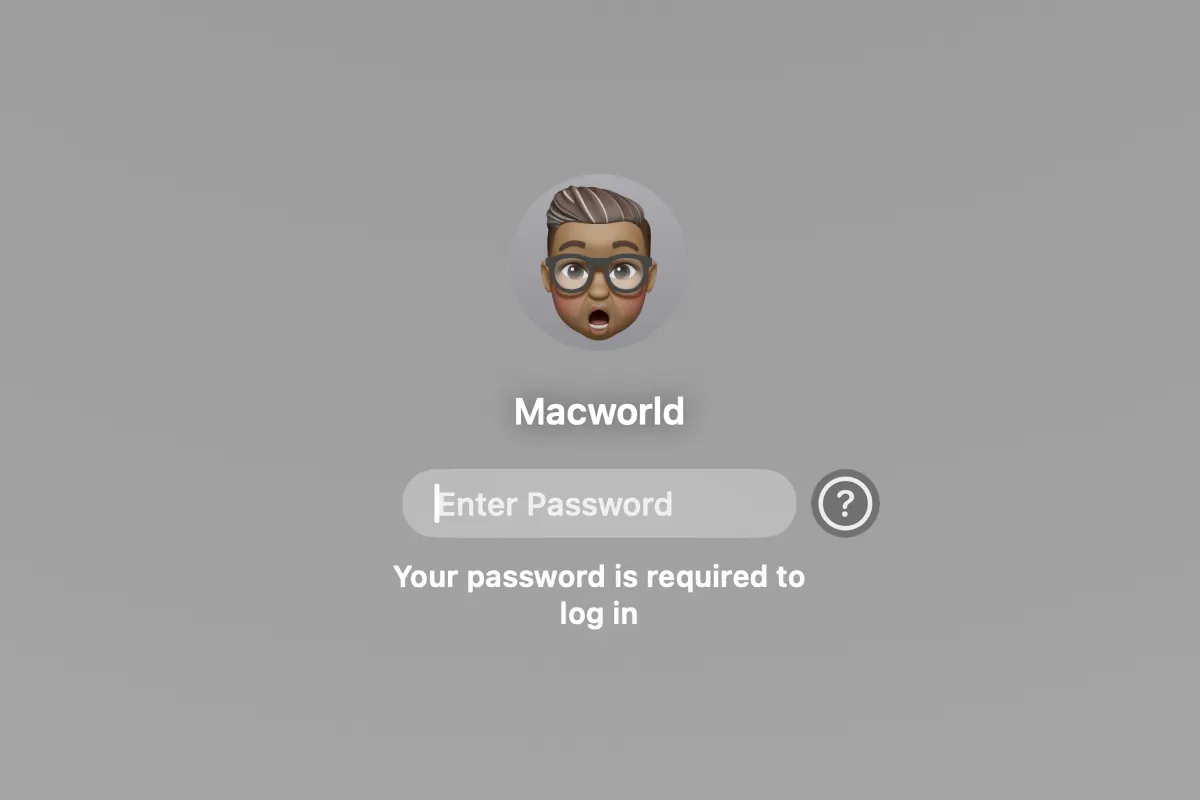 macOS login screen with incorrect password prompt