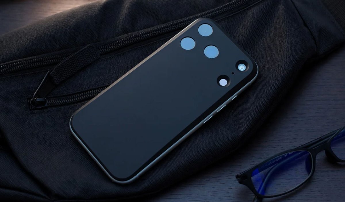 A flat magnetic polycarbonate backplate covers the rear camera module of an iPhone 17 Pro.