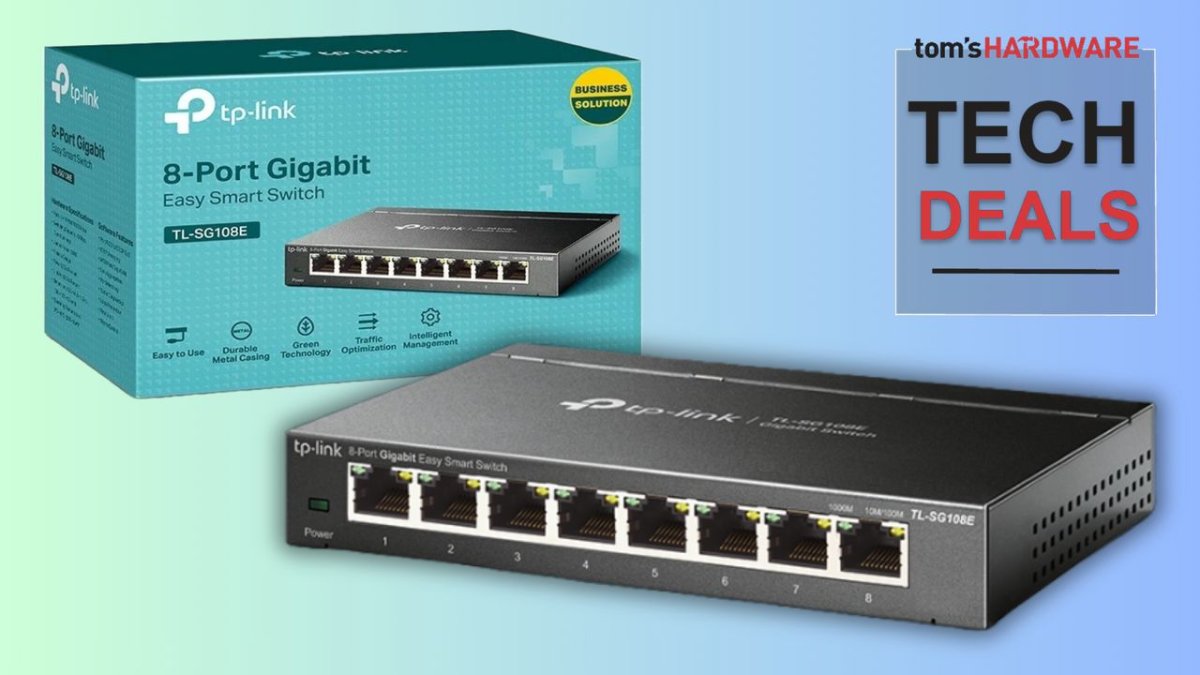 A fanless managed gigabit switch expands local area network capacity for residential use.