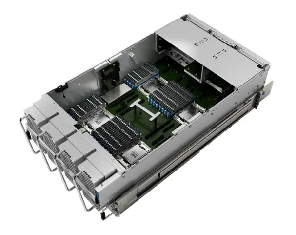 HPE Scale-up Server 3250 featuring sixteen processor sockets and sixty-four terabytes of DDR5 memory.