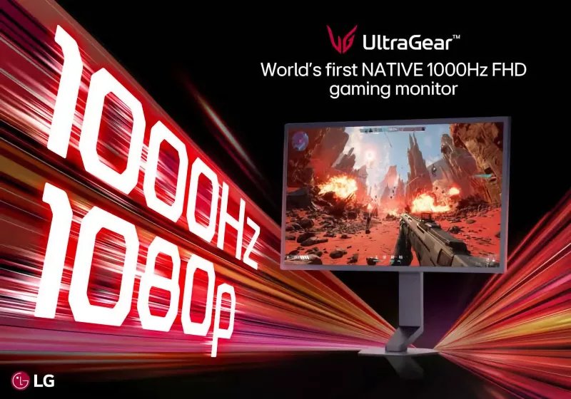 LG unveils the world's first 1080p gaming monitor with a native 1,000Hz refresh rate