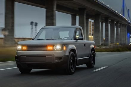 The Slate Auto modular electric truck chassis features a customizable platform for commercial applications.