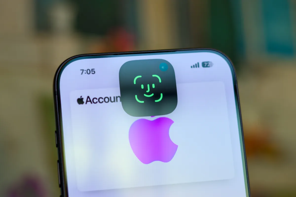 An iPhone screen displays a security alert for stolen device protection