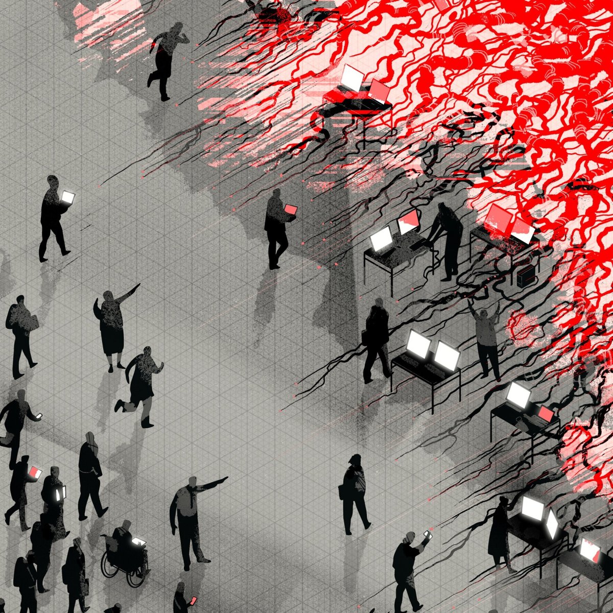 Cybersecurity professionals monitor artificial intelligence systems and review code for security vulnerabilities.