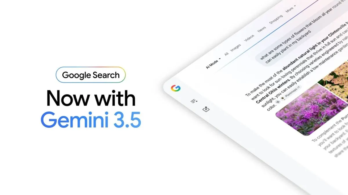 Google I/O 2026 stage presentation displays new AI search tools, cloud assistant features, and subscription tiers.