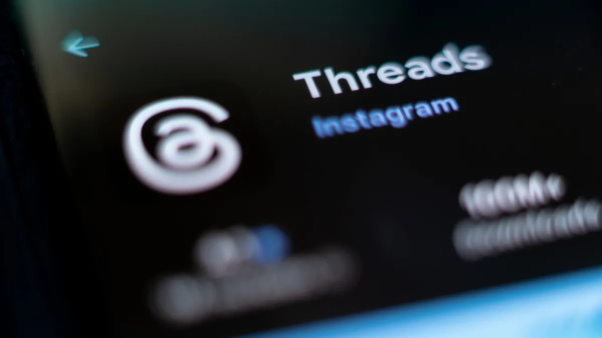 The Threads interface shows the Meta AI account replying to a post with contextual information.