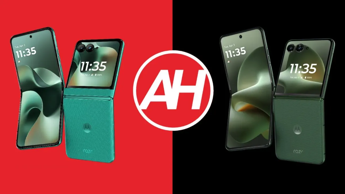Folded Motorola Razr 2026 and Razr+ 2026 flip phones displayed side by side for size comparison.