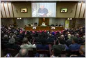 Pope Francis presents his encyclical on artificial intelligence during a Vatican briefing.