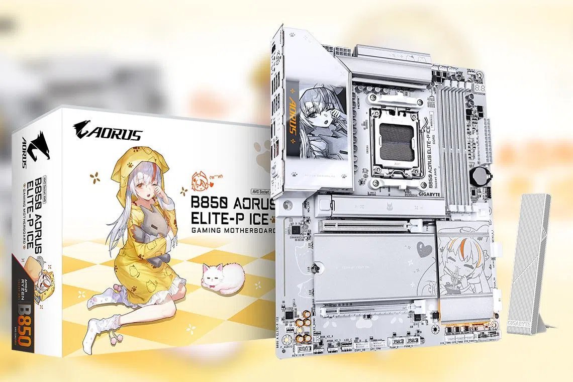 Gigabyte Unveils Aorus Elite-P Ice in Anime Hardware Shift