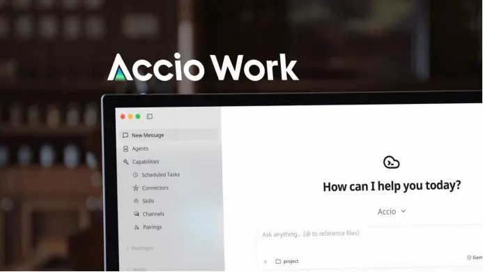 Alibaba Accio Work AI interface displaying automated digital storefront generation for international merchants.