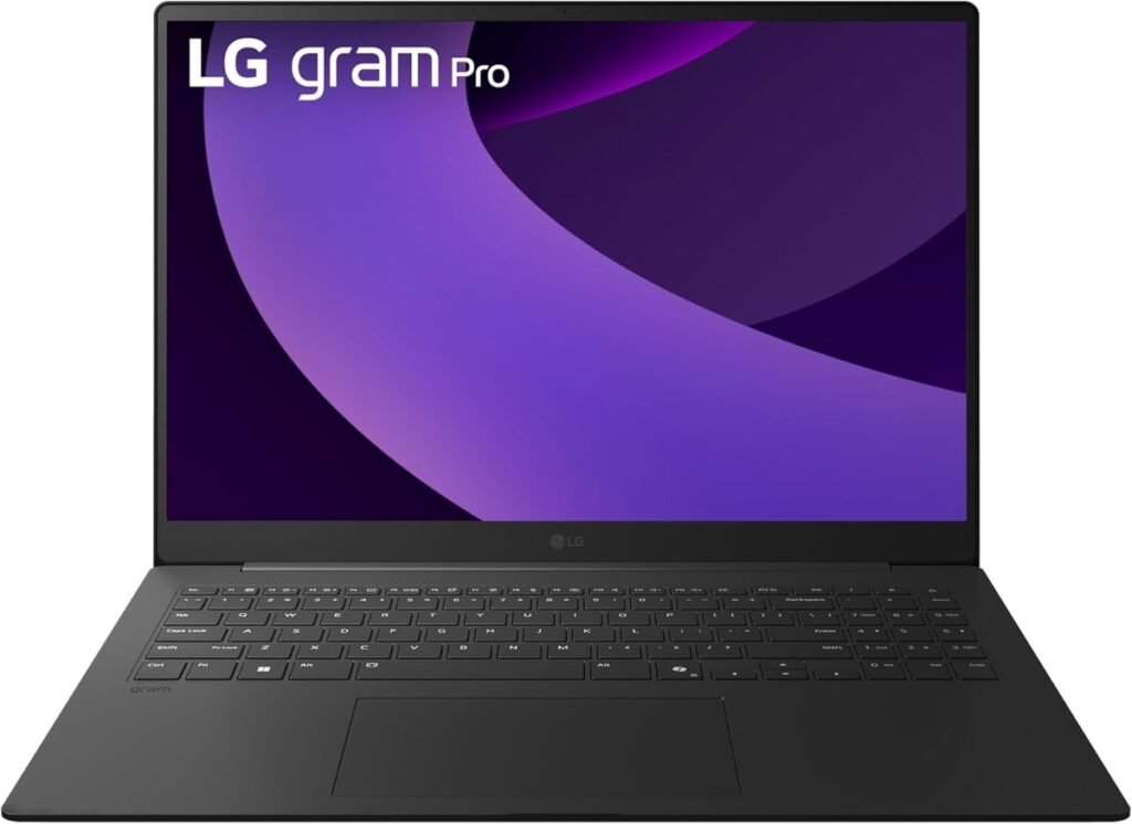 The LG Gram Pro 16-inch laptop features 32GB RAM and 2TB SSD storage.
