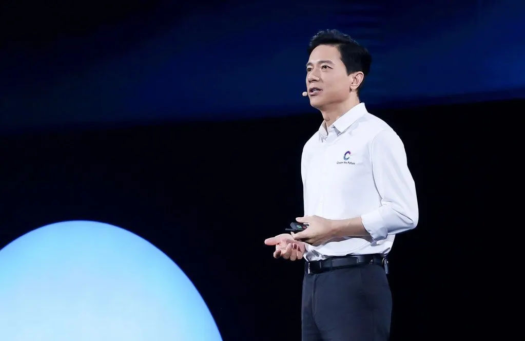 The graph shows Baidu third quarter revenue growth and profit compression from artificial intelligence investments.