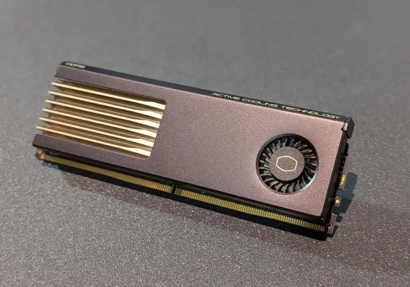 G.Skill and Cooler Master DDR5 memory modules with integrated cooling fans