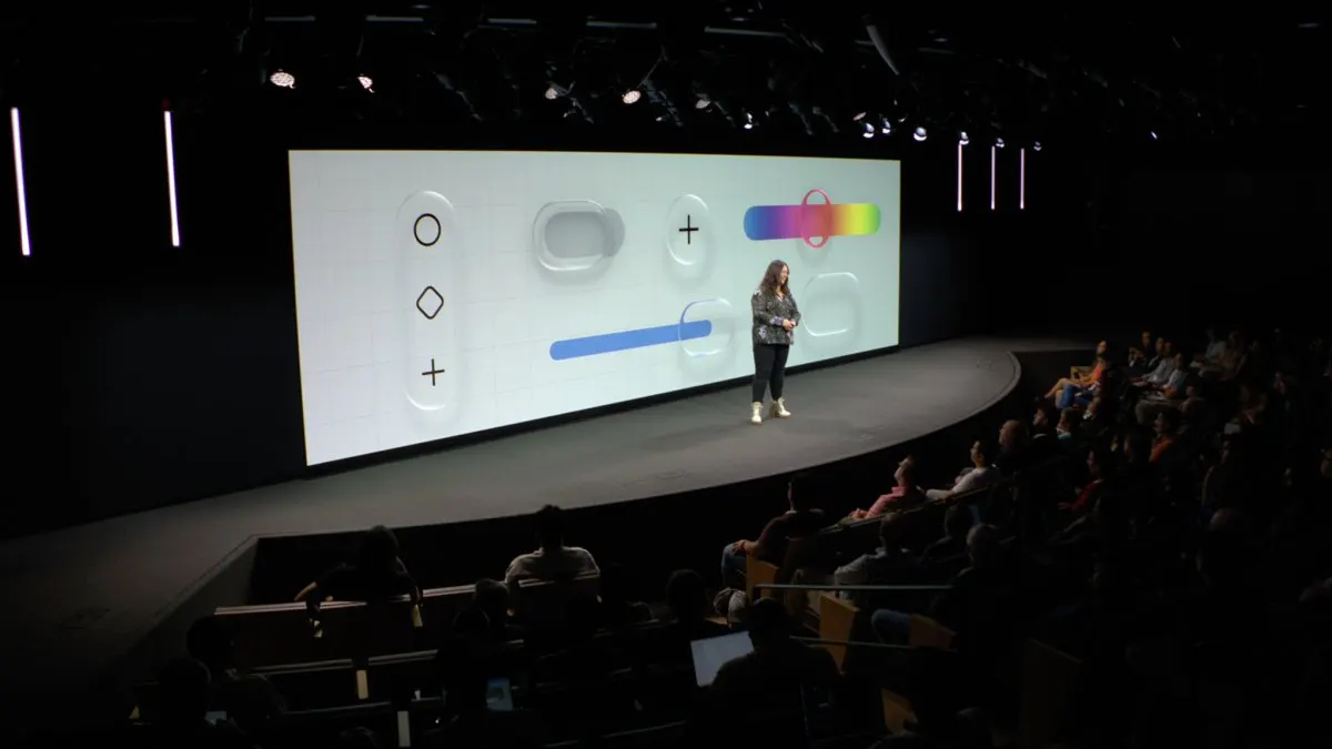 Apple developers attend a global workshop session while reviewing updated Figma and Sketch design kits.