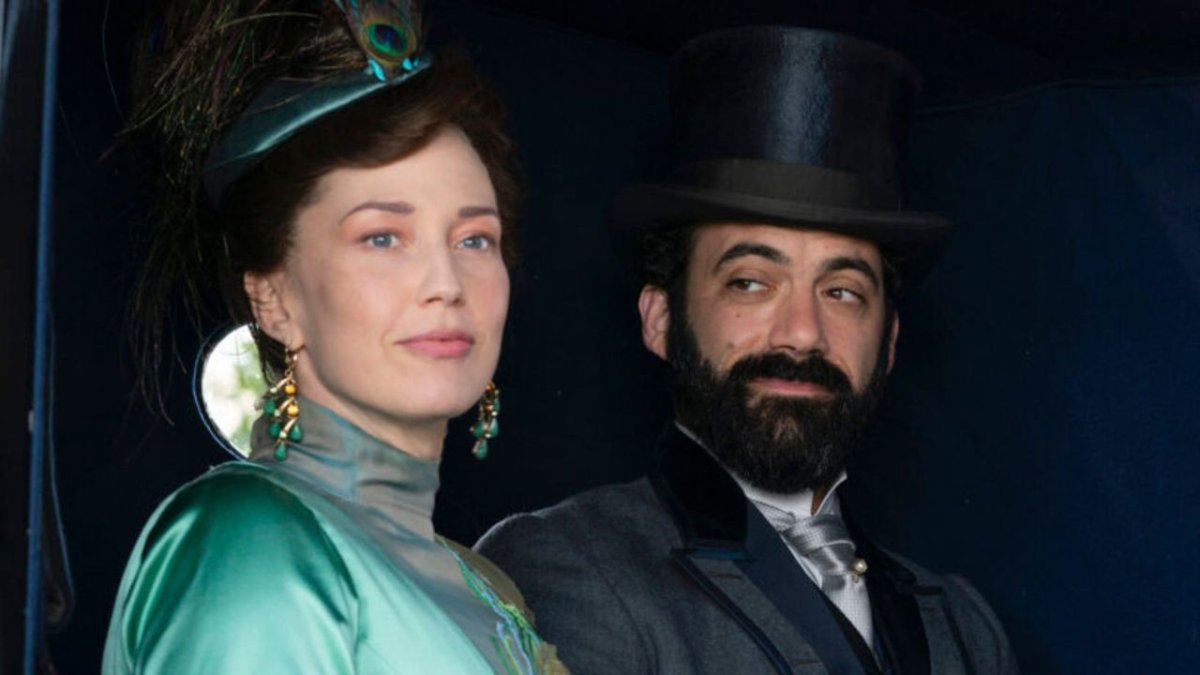 George and Bertha dance in period costumes during a flashback scene from the season four trailer.