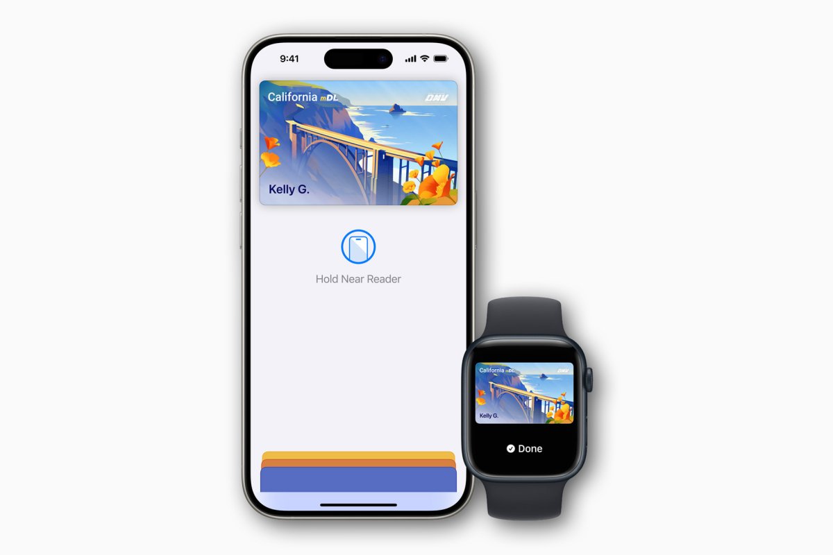 A smartphone displays a digital driver license inside the Apple Wallet application interface.