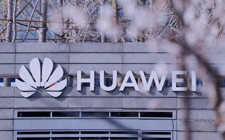 Huawei 2025 financial report detailing revenue growth in artificial intelligence, HarmonyOS, and automotive sectors