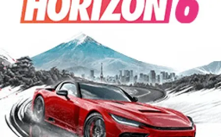 The benchmark chart displays frame rate and VRAM performance across multiple graphics cards in Forza Horizon 6.