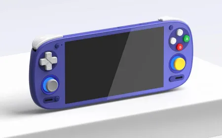 Fractured chassis of a Retroid Pocket 5 handheld console near a fastener location.