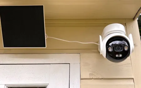 IMOU AOV PT 4G solar security camera with external solar panel for remote property monitoring.