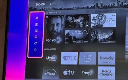The updated Roku home screen displays personalized content rows and AI-driven recommendations on a television interface.