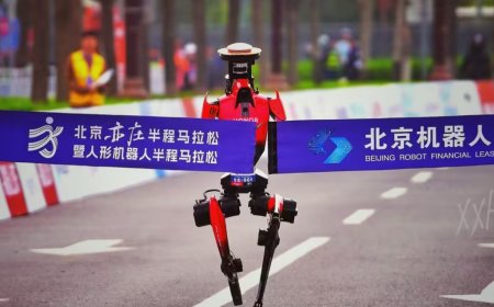 Honor’s humanoid robot breaks human half marathon record in 50min 26sec