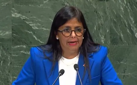 Venezuelan interim President Delcy Rodriguez travels to India for energy negotiations.