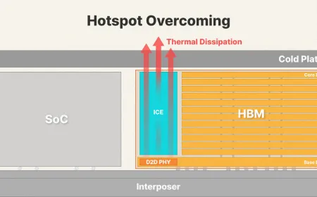 SK hynix next generation high bandwidth memory module with integrated thermal management components.