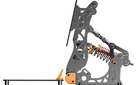 The PXN Vector X sim racing pedals feature adjustable brake and throttle mechanisms.