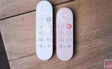 A television screen displays the Google TV interface with a precise cursor controlled by a pointer remote.