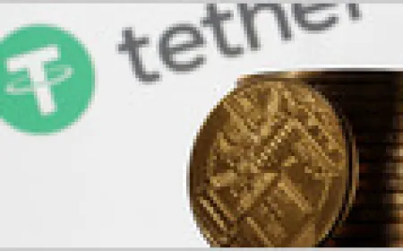 Tether and Georgian lari symbols representing the GELT stablecoin partnership.