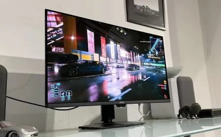 The MSI MPG 322UR QD-OLED X24 monitor displays a vibrant gaming scene with high dynamic range colors.