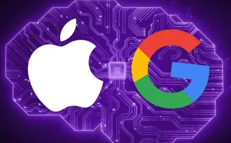 A diagram illustrates Apple Siri hybrid cloud architecture integrating Google Gemini models for enhanced processing.